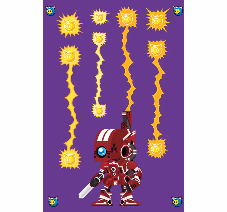 Gamer rollo roboter-energiekampf - TenStickers