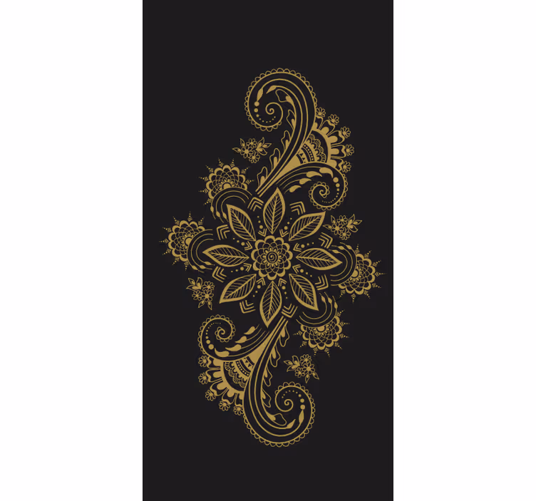Rollo Fenster Blumen komplexe goldene blüten - TenStickers