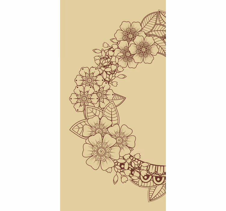 Rollo Fenster Blumen blumenumrissdesign - TenStickers