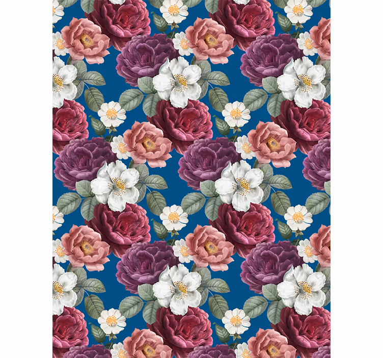 Rollo fenster blumen strauß aus lebhaften rosen - TenStickers