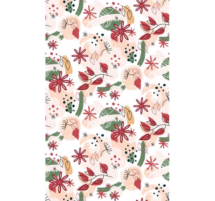 Rollo Fenster Blumen und Pflanzen florales abstraktes muster - TenStickers