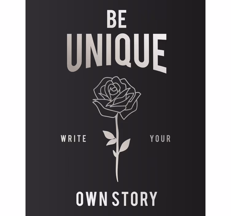 Rollo Fenster Spruch sei einzigartig rose - TenStickers