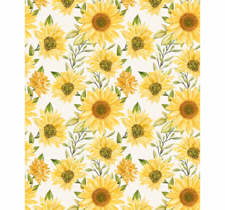Rollo fenster blumen und pflanzen sonnenblumen arrangement - TenStickers