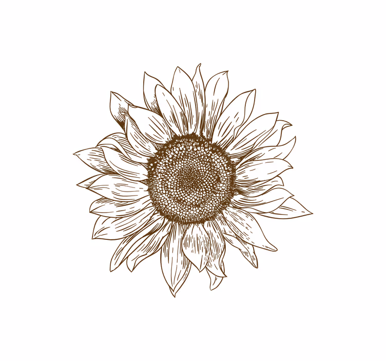 Rollo Fenster Blumen und Pflanzen sonnenblumen-design - TenStickers