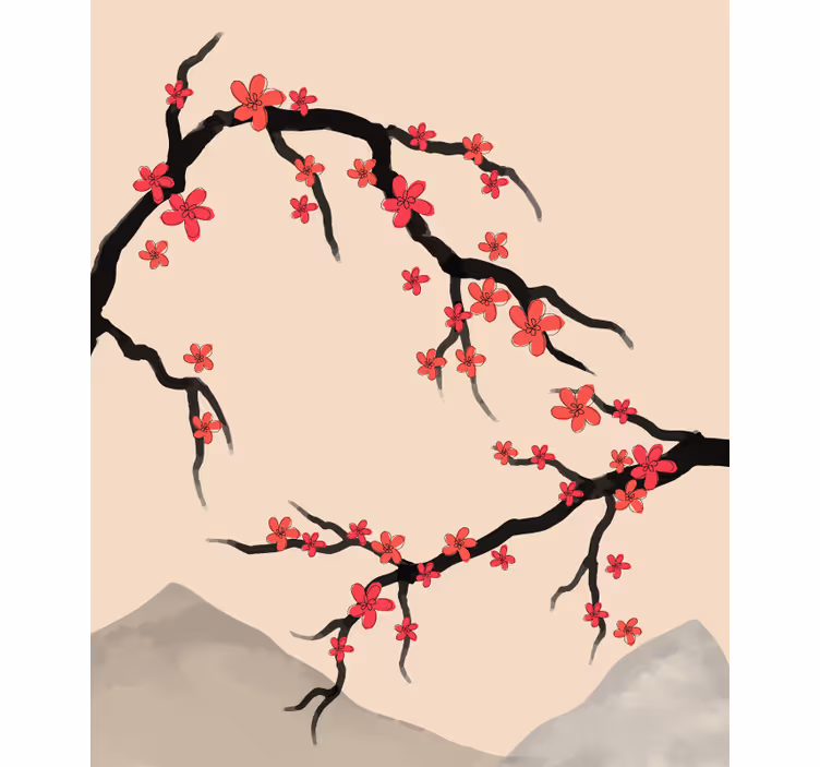 Rollo Fenster Jugendzimmer sakura-zweige - TenStickers