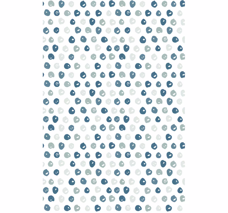 Rollo Wohnzimmer blau gemalte punkte - TenStickers