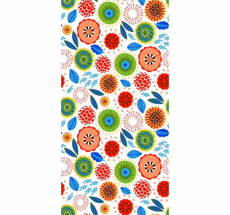 Blumen Rollo Küche Mehrfarbige politur - TenStickers