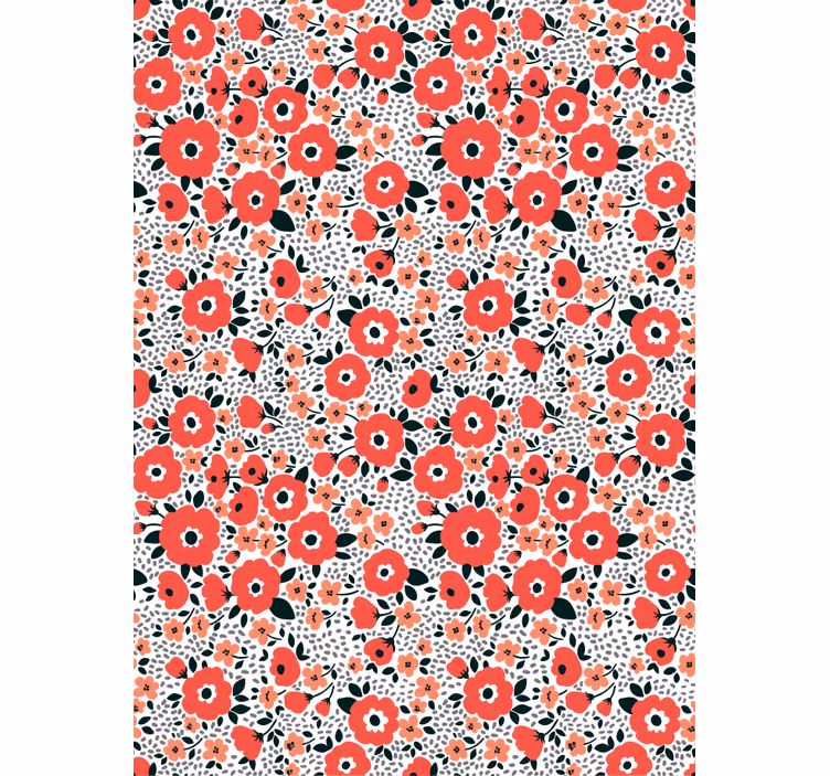 Rollo Fenster Blumen bezauberndes welpenmuster - TenStickers