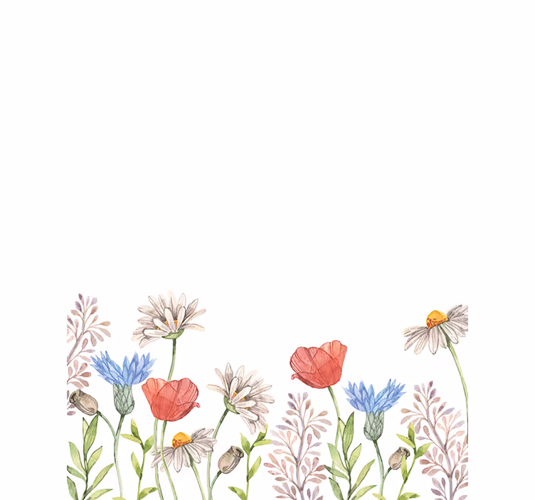 Rollo Fenster Blumen und Pflanzen blumenwiesen-design - TenStickers
