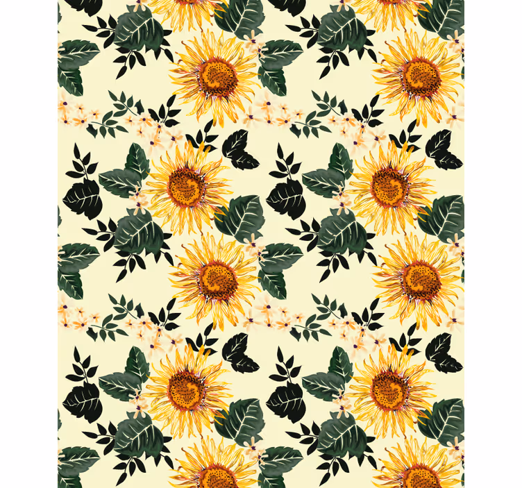Rollo fenster blumen und pflanzen sonnenblumenmotiv - TenStickers