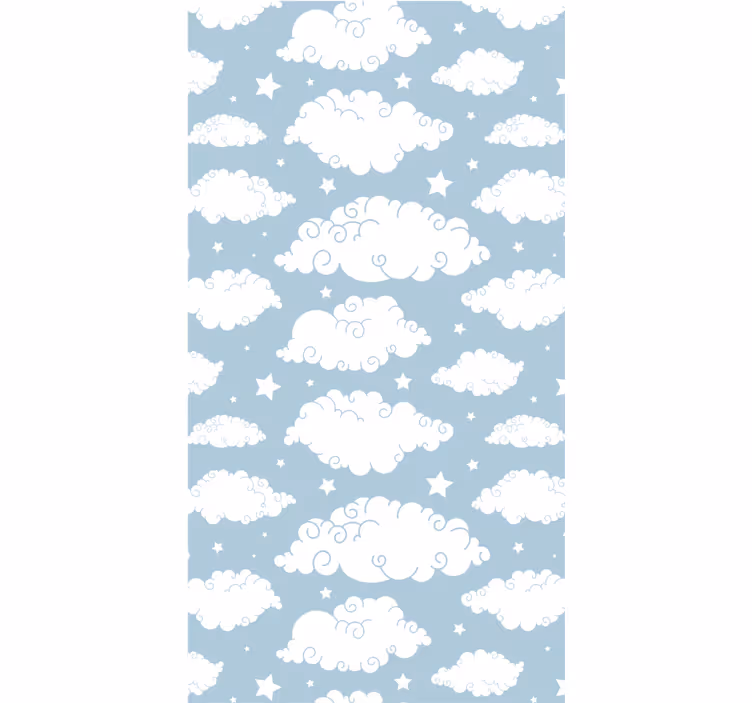 Rollo fenster wolken fluffy weiße wolken - TenStickers