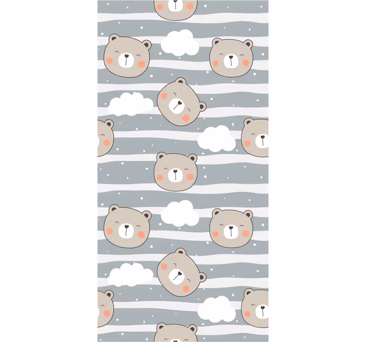 Rollo Fenster Baby süße Bärengesichter - TenStickers