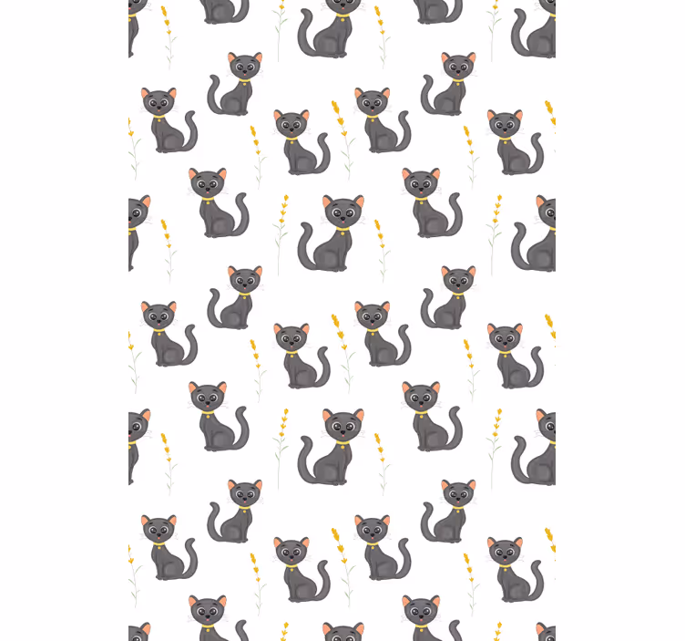Rollo Fenster Tiere Muster für schwarze Katzen - TenStickers