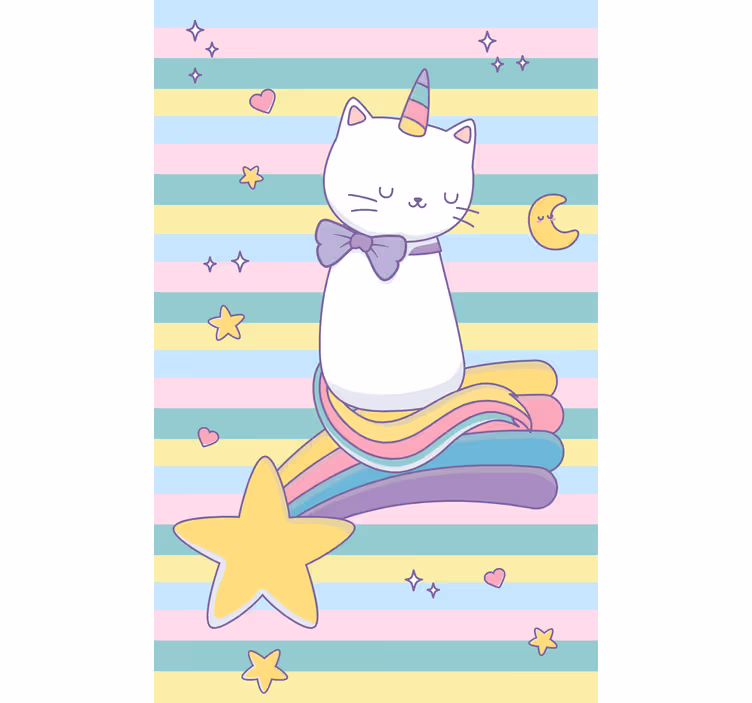 Rollo Fenster Kinderzimmer magisches katzen-einhorn - TenStickers