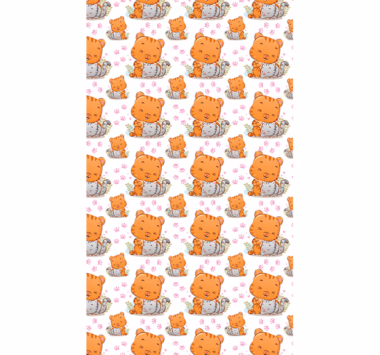 Rollo Fenster Kinderzimmer baby-katzen-muster - TenStickers