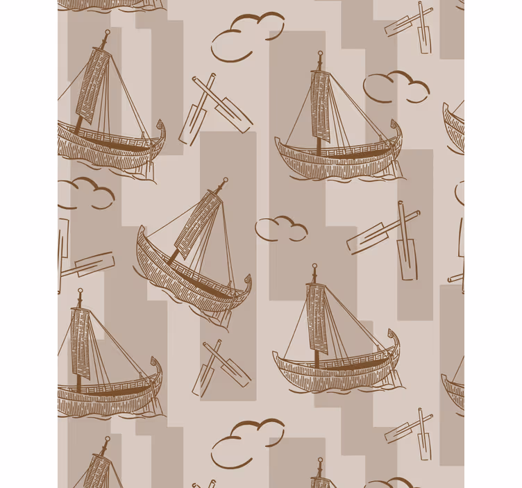 Rollo Fenster Kinderzimmer segelboote muster - TenStickers