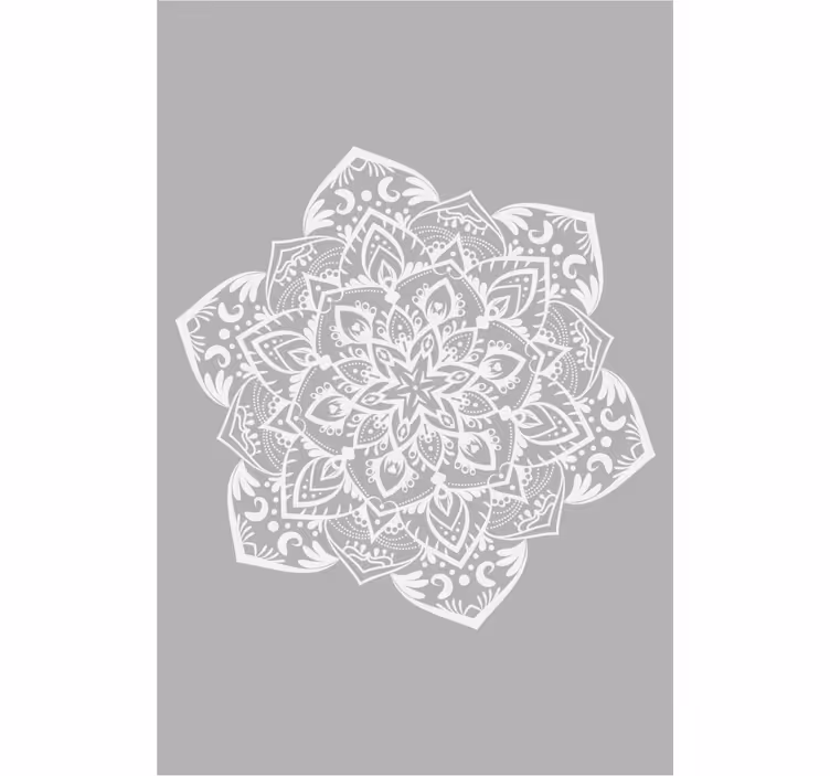 Rollo fenster zen großes graues mandala - TenStickers