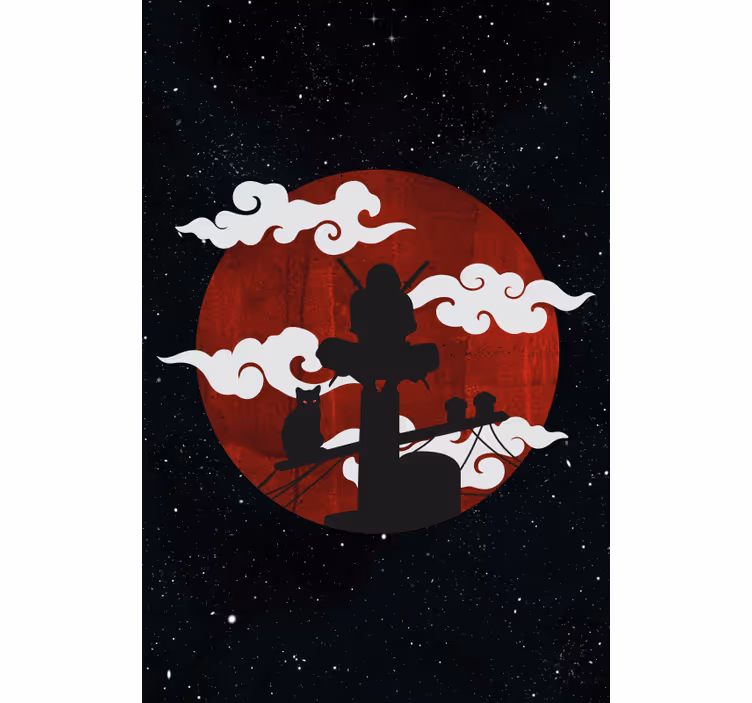 Rollo Fenster Originell samurai-silhouette-szene - TenStickers