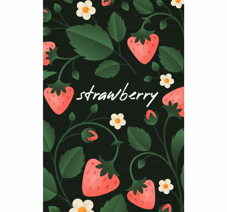 Rollo Fenster Obst erdbeer-blumenmuster - TenStickers