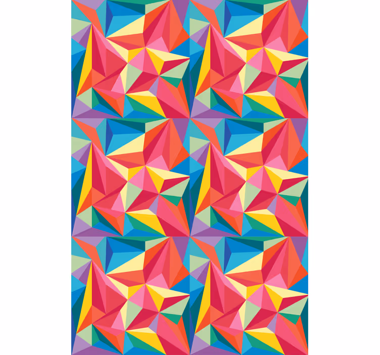 Originelles Rollo geometrisch bunt für Jugendzimmer - TenStickers