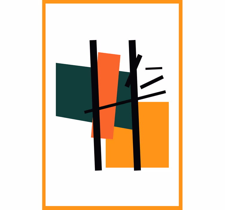Fenster Rollo Modern zusammensetzung geometrischer blöcke - TenStickers
