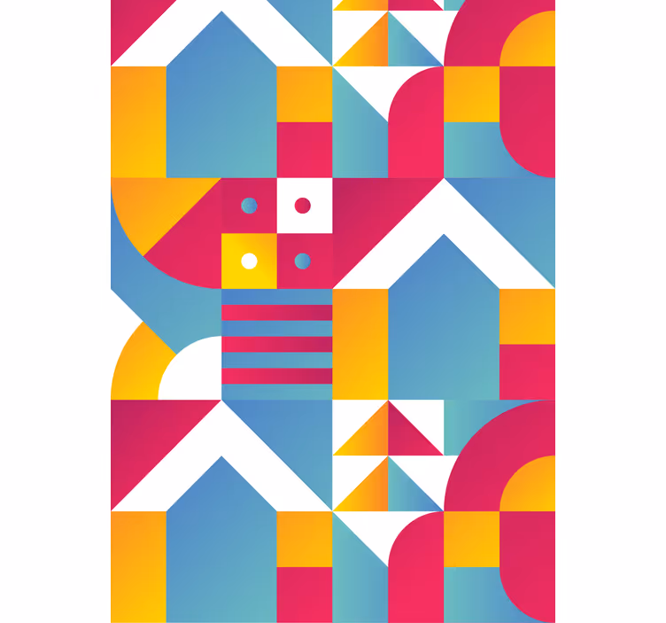 Fenster Rollo Modern geometrische urbane muster - TenStickers