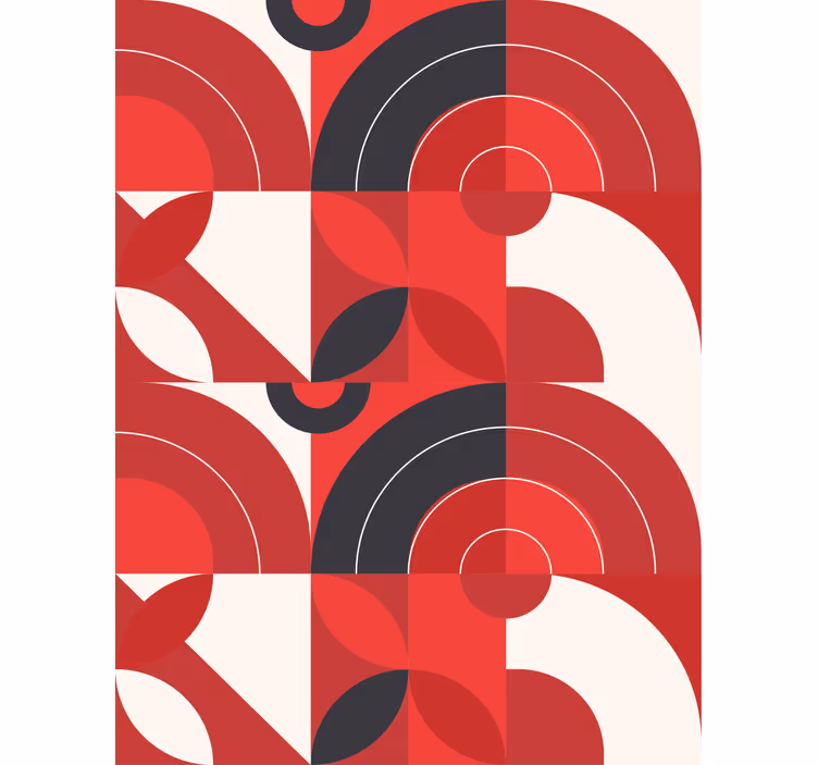 Fenster Rollo Modern geometrische rote Kreise - TenStickers