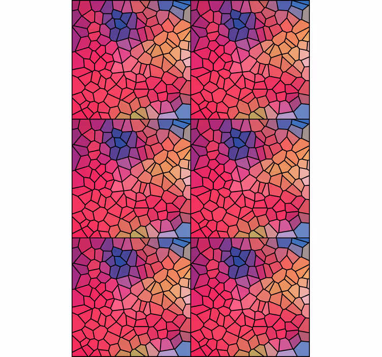 Rollo Fenster mit Muster mosaik-farbmuster - TenStickers