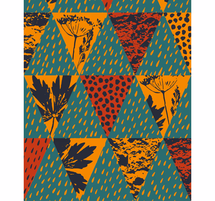 Fenster Rollo Modern geometrisches blumenmuster - TenStickers