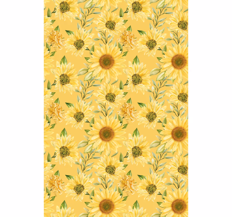Rollo Fenster Blumen und Pflanzen sonnenblumengartenmuster - TenStickers