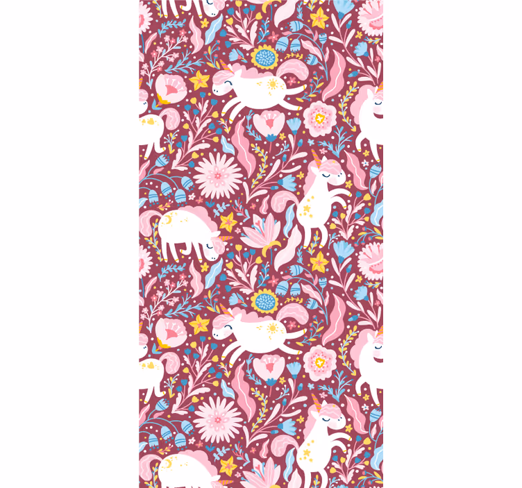 Kind Rollos Schönes einhorn-tiermuster-design - TenStickers
