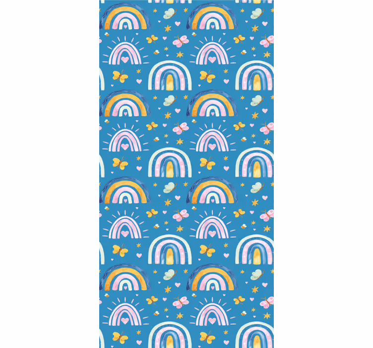 Rollo Fenster Kinderzimmer regenbogen-schmetterlings-design - TenStickers