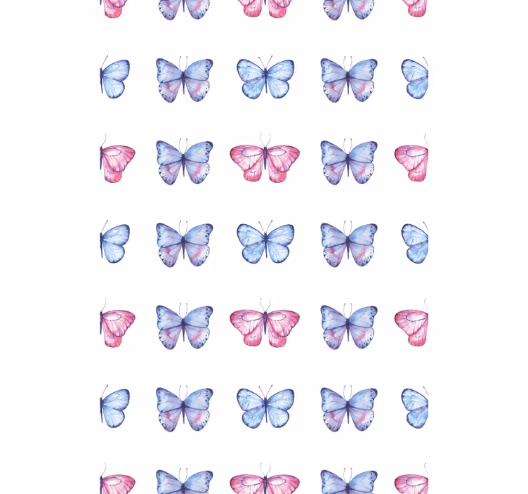 Rollo Fenster Schmetterlinge blaue und rosa flügel - TenStickers