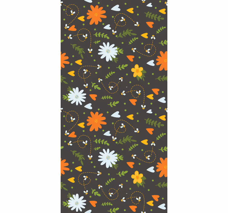 Rollo fenster blumen und pflanzen bienenmuster - TenStickers