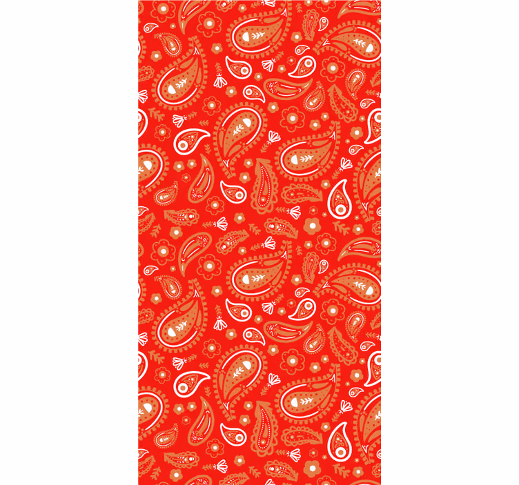 Rollo fenster blumen im roten paisleymuster - TenStickers