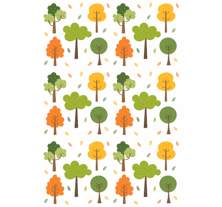 Rollo Fenster Baum buntes muster - TenStickers