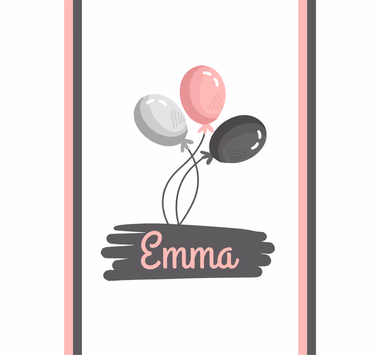 Rollo Fenster Kinderzimmer luftballons mit namen - TenStickers