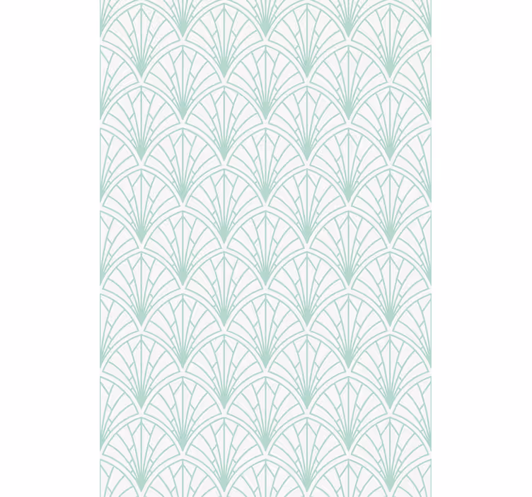 Rollo Fenster mit Muster geometrisches grünes blattdesign - TenStickers