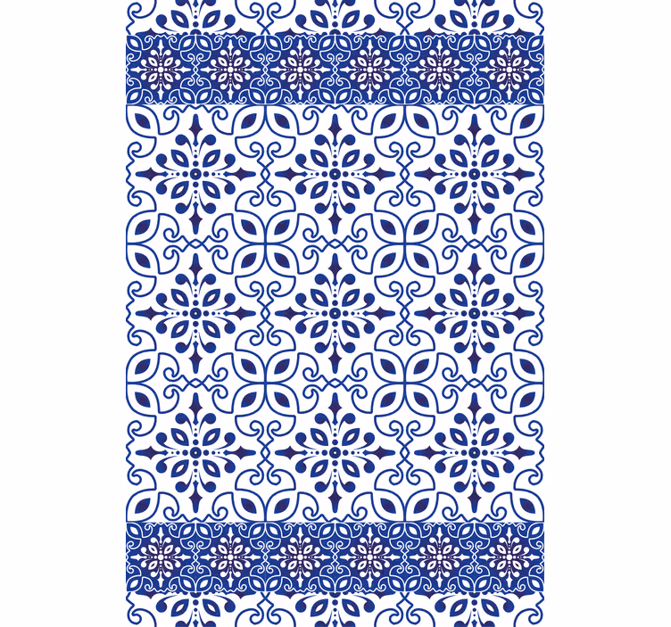 Rollo Fenster Badezimmer verzierte blaue fliesen - TenStickers