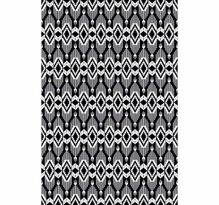 Rollo fenster mit muster geometrisches schwarzmuster - TenStickers