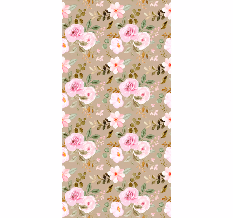 Blumen Rollo rosa blumenmuster - TenStickers