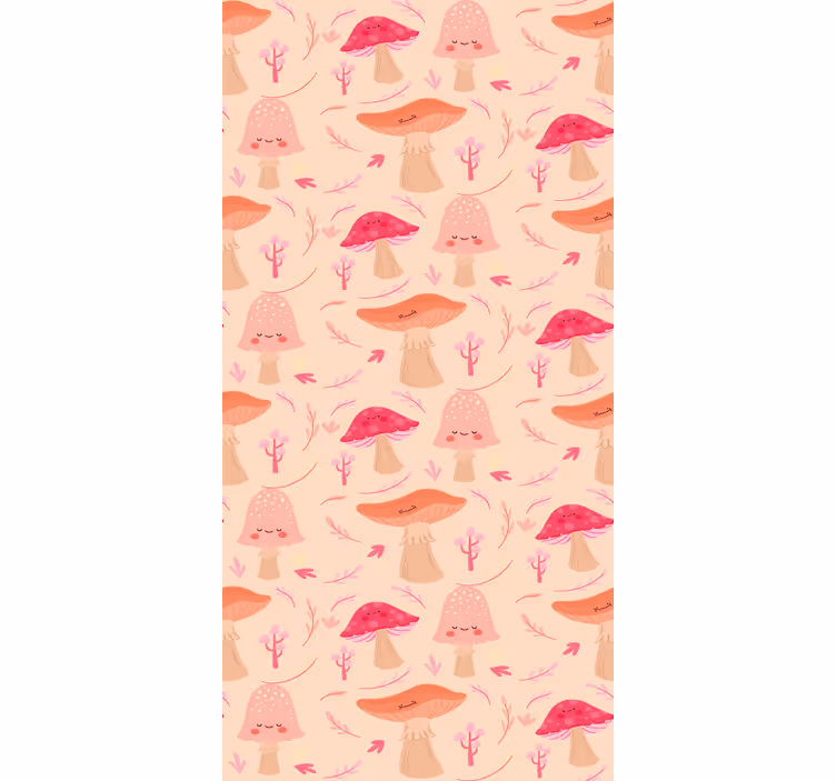 Rollo Fenster Blumenmuster rosa pilzmuster - TenStickers