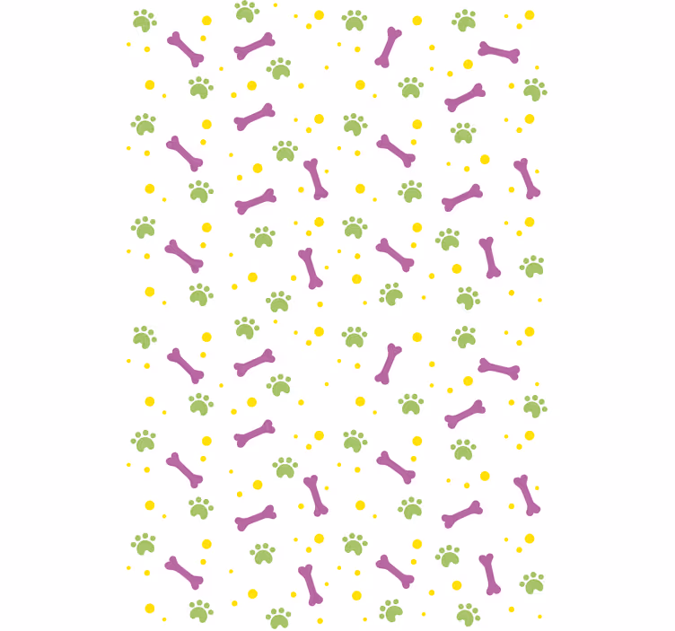 Rollo Fenster Tiere pfoten und knochen - TenStickers