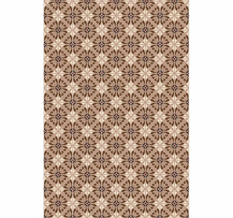 Rollo fenster mit muster in braunem geometrischem design - TenStickers