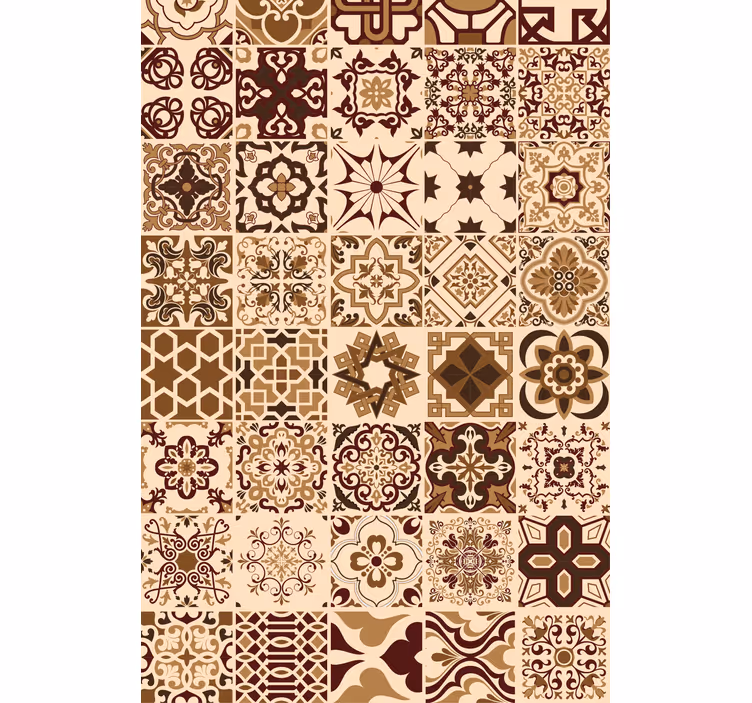 Weitere Fenster Rollos geometrische beige fliesen - TenStickers