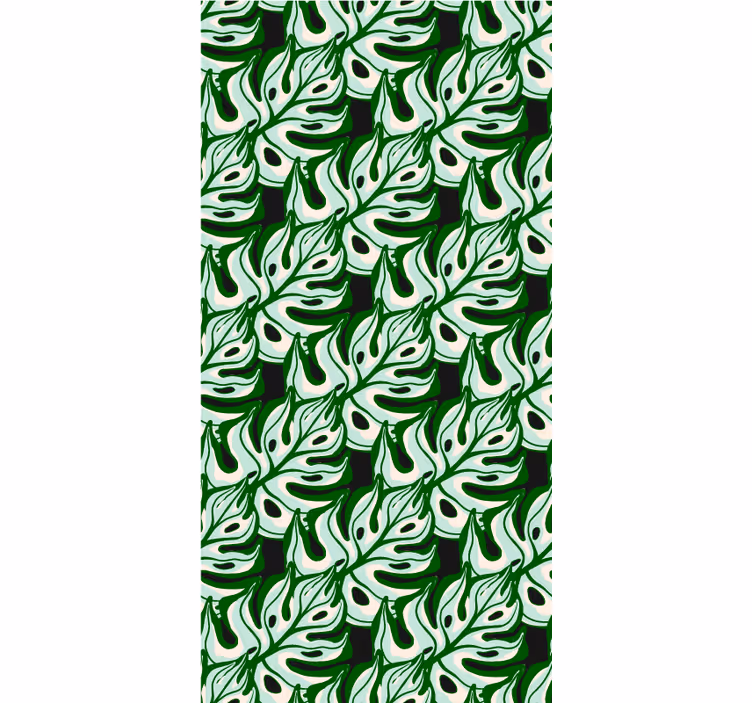 Rollo Fenster Blumen und Pflanzen üppiges blattmuster - TenStickers