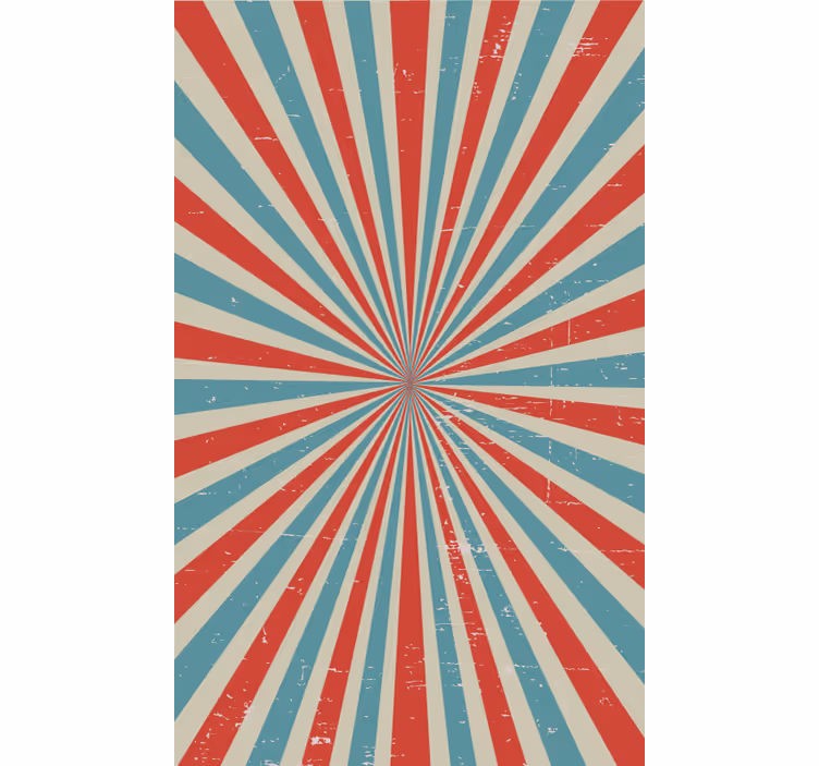 Rustikale Rollos Blaues und rotes retro-vorwaschmuster - TenStickers