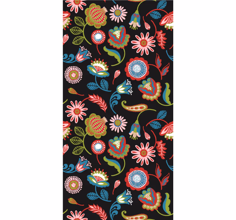 Rollo mit Blumen Buntes volksmuster - TenStickers