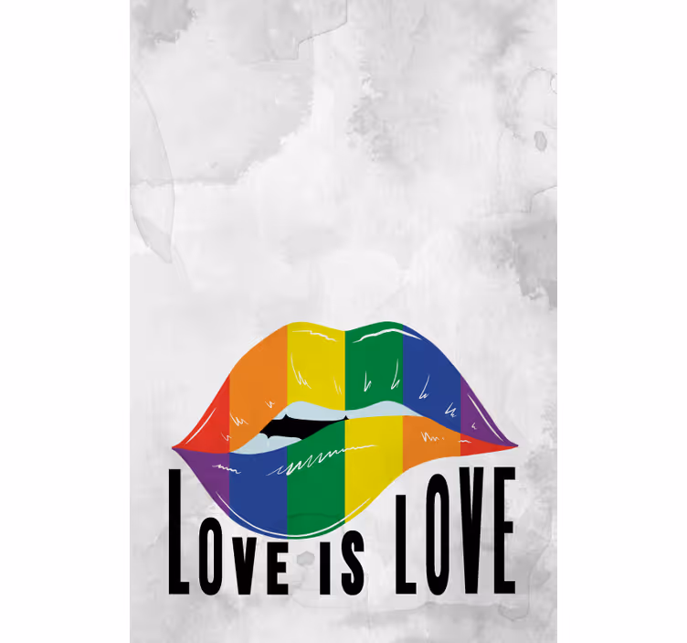 Rollo Fenster Spruch regenbogen-lippenkunst - TenStickers