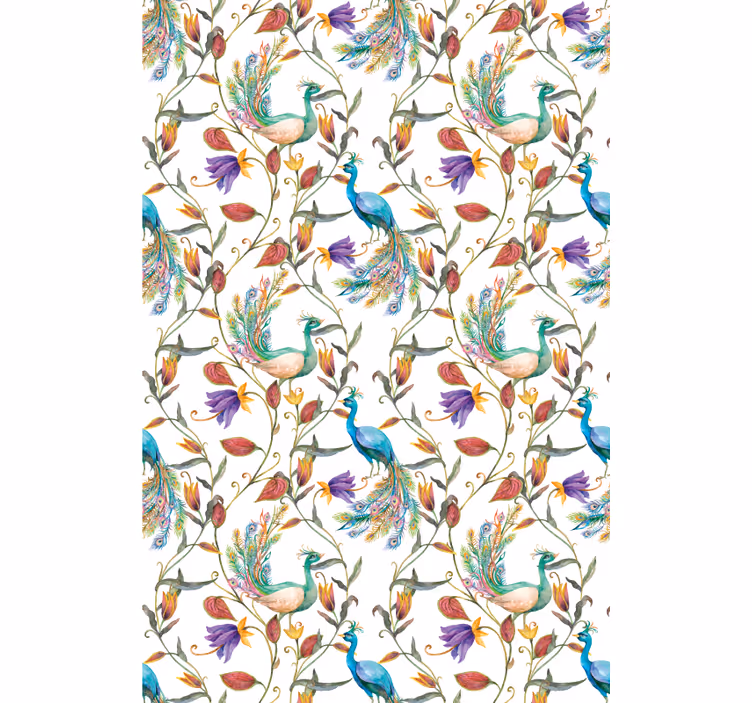 Rollo Fenster Blumen und Pflanzen elegante pfauenblumen - TenStickers